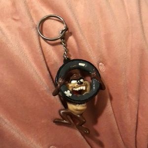 Vintage Tasmanian devil keychain 1990s Taz